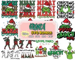 110 grinch svg bundle, grinch hand svg, grinch face svg, grinch christmas svg, svg for cricut, instant download