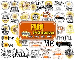 1200 farm svg bundle, farmhouse sign svg, country svg, farm animal chicken cow svg, family farm svg png for cricut
