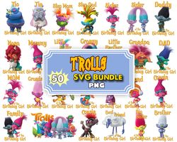 trolls png clipart, trolls printable images instant download, trolls iron on shirt decor birthday