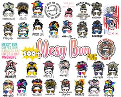 260 messy bun sublimation design bundle, messy bun bundle, messy bun sublimation designs, messy bun designs