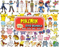 415 pokemon layered svg bundle, pokemon svg, pokemon png bundle png svg clipart