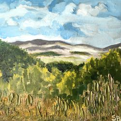 great smoky mountains national park original oil painting tennessee north carolina landscape original art 8 by 8