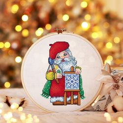 santa cross stitch pattern christmas cross stitch pattern christmas ornament cross stitch xmas cross stitch pattern pdf