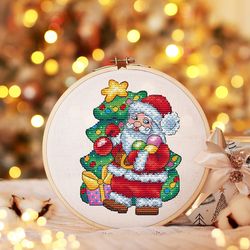 santa cross stitch pattern christmas cross stitch pattern christmas ornament cross stitch xmas cross stitch pattern pdf