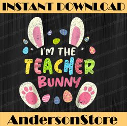 Teacher Easter Matching Family Party Bunny Face Costume Easter Day Png, Happy Easter Day Sublimation Design