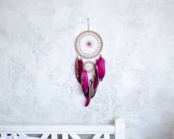Dream catcher large red | Wine Red Dreamcatcher Native American style | Gift for Couple | Housewarming gifts