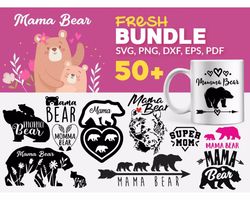 mama bear svg files, mama bear svg and png files for cricut & silhouette