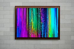 oil dripping paint art - rainbow waterfall