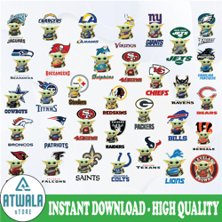 baby yoda with nfl team png, baby yoda nfl png, n.fl png, nfl svg, nfl clipart digital download