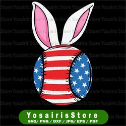 bunny baseball flag svg png, america flag baseball png, sublimation, bunny flag