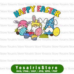 Happy Easter Gnomes Bunny PNG Easter Gnome Bunny Shirt Design Easter PNG Sublimation Easter Digital Download File