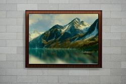 landscape art - mountains and lake