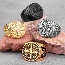 cross ring, gothic cross ring, gold cross ring, siver signet ring, silver cross ring, cross jewelry, rings for men, gift