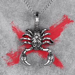 scorpion necklace silver men stainless steel zodiac necklace for women scorpion pendant charm insect necklace zodiac