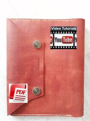 leather pattern - large wallet for bank cards, documents and notepad - pdf pattern