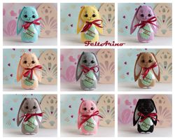 easter felt ornaments, easter rabbit ornaments, easter bunny decorations, birthday gift for girl, easter gift for girl