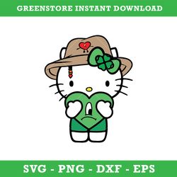 benito kitty heart st.patrick's day svg, bad bunny svg, hello kitty svg, st. patrick's day svg, intant download