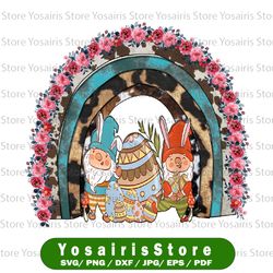 Easter Gnomes Rainbow Png Sublimation Design, Easter Sublimation Png, Easter Day Png, Easter Gnome Png, Easter Rainbow