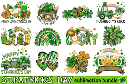 12 files of st. patricks day png lucky day sublimation digital instant download design