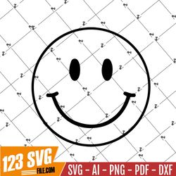Smiley Face Digital Download SVG PNG JPG