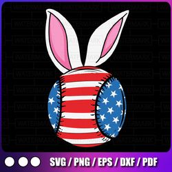 bunny baseball flag svg png, america flag baseball png, sublimation, bunny flag