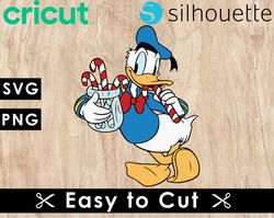 donald duck svg files, donald duck png files, vector png images, disney micky svg cut file for cricut, clipart bundle