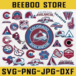 colorado avalanche bundle svg, nhl svg, nhl svg, hockey svg, sports svg instant download