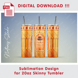 crown royal template - seamless sublimation pattern - 20oz skinny tumbler - full tumbler wrap