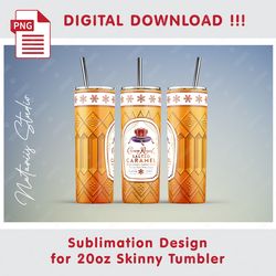 crown royal template - seamless sublimation pattern - 20oz skinny tumbler - full tumbler wrap