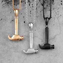 hammer tool necklace tool necklace hammer claw necklace hammer jewelry tool jewelry hammer pendant carpenter architect