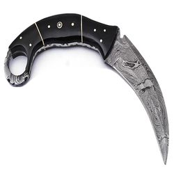 custom karambit, handmade karambit, full tang hand forged damascus steel karambit knife, karambit knive, karambit knife