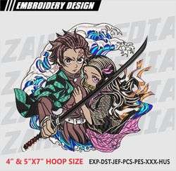 Anime Inspired , Machine Embroidery Design, Files, INSTANT DOWNLOAD