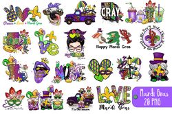 20 png of mardi gras png happy holiday sublimation bundle design