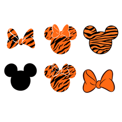 mickey minnie head tiger svg bundle graphic designs files