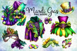 09 files of mardi gras costume sublimation fat tuesday png clipart