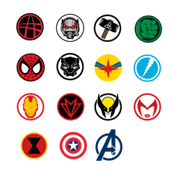 superhero logo bundle svg marvel movie files for cricut