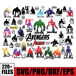 avengers superhero character bundle svg graphic design cutting file