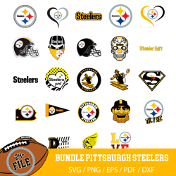 pittsburgh steelers logo bundle svg nfl team files for cricut