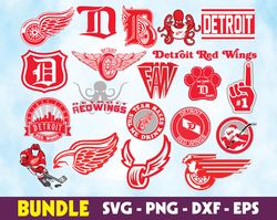 detroit red wings logo, bundle logo, svg, png, eps, dxf, hockey teams svg