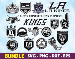 los angeles kings logo, bundle logo, svg, png, eps, dxf, hockey teams svg