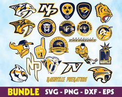 nashville predators logo, bundle logo, svg, png, eps, dxf, hockey teams svg