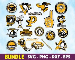 pittsburgh penguins logo, bundle logo, svg, png, eps, dxf, hockey teams svg