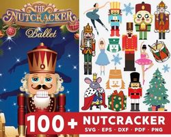 100 nutcracker svg bundle - svg, png, dxf, eps, pdf files for print and cricut