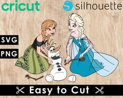 frozen svg files, frozen png files, vector png images, svg cut file for cricut, clipart bundle