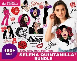 150 SELENA QUINTANILLA SVG BUNDLE - SVG, PNG, DXF, EPS, PDF Files For Print And Cricut