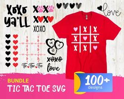 100 tic tac toe svg bundle - svg, png, dxf, eps, pdf files for print and cricut