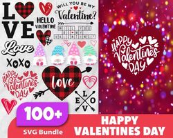 100 valentine svg bundle - svg, png, dxf, eps, pdf files for print and cricut