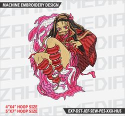 anime inspired , machine embroidery design, files, instant download