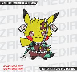 anime inspired , machine embroidery design, files, instant download