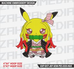 anime inspired , machine embroidery design, files, instant download